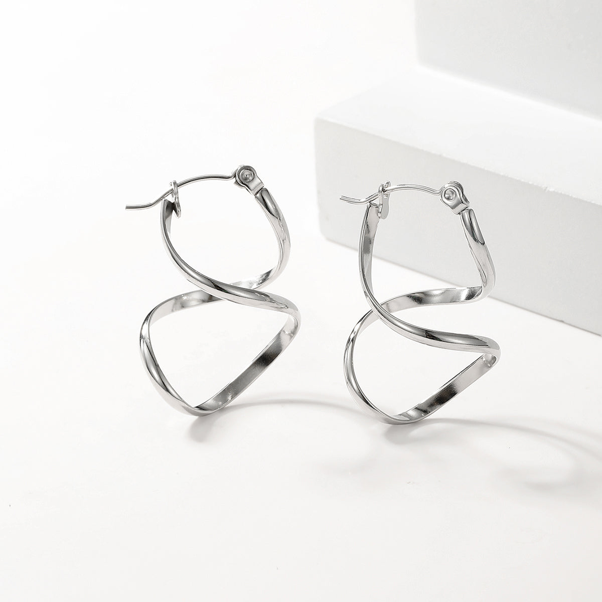 Elegant Irregular Stainless Steel Earrings