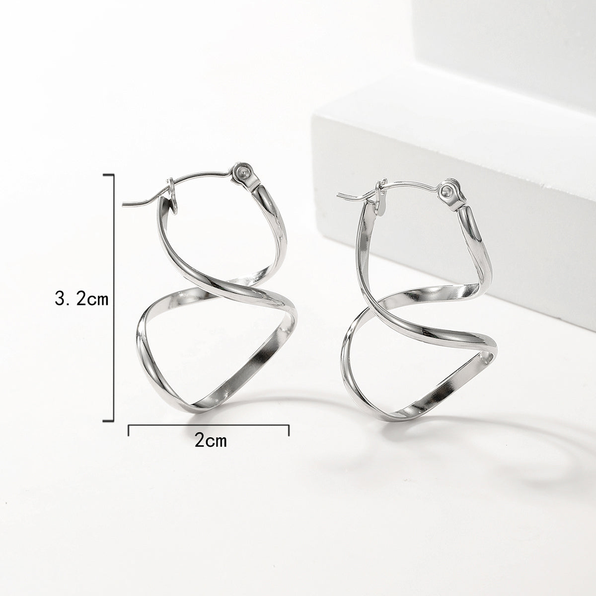 Elegant Irregular Stainless Steel Earrings