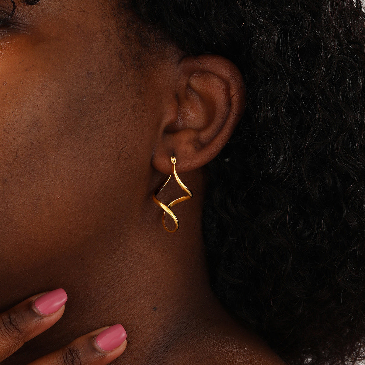 Elegant Irregular Stainless Steel Earrings