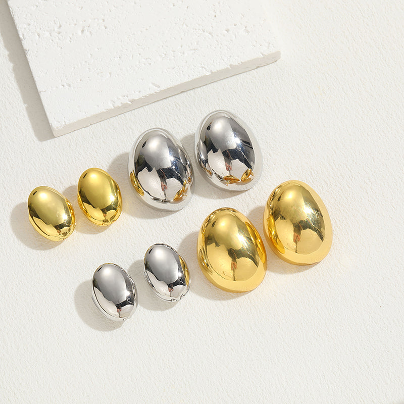 Classic Style Solid Color Asymmetrical Copper Ear Studs
