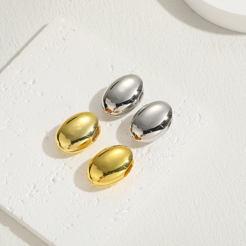 Classic Style Solid Color Asymmetrical Copper Ear Studs
