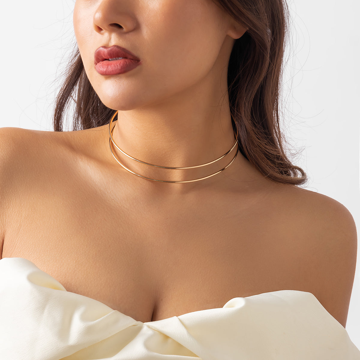 Round Iron Layered Women'S Necklace