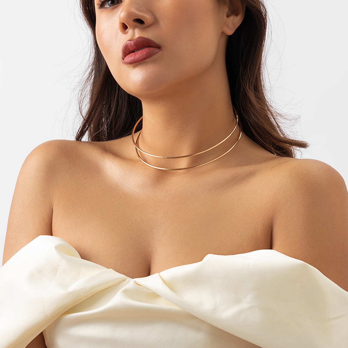Round Iron Layered Women'S Necklace