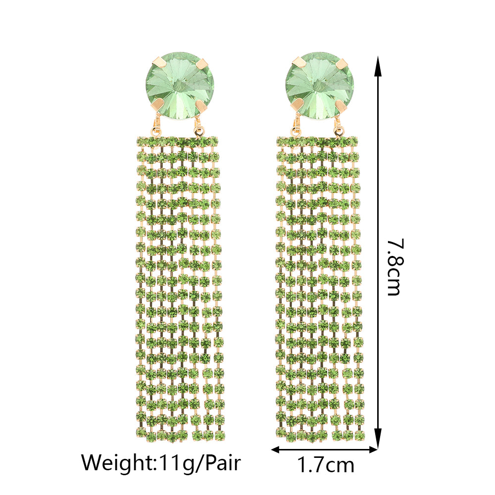 Elegant Glam Shiny Rhinestones Women'S Drop Earrings