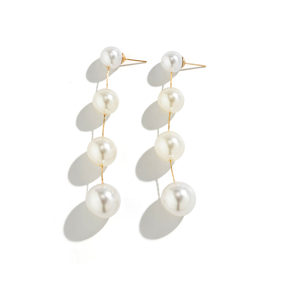 Classic Style Commute Irregular Imitation Pearl Three-dimensional Women'S Drop Earrings