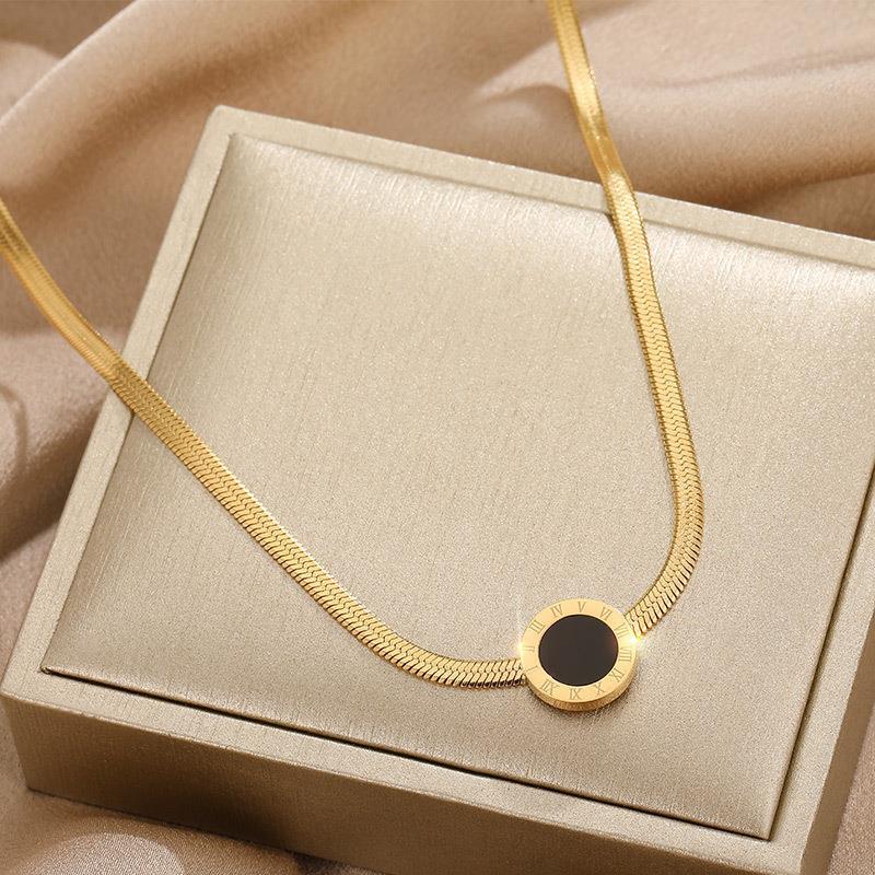 Retro Elegant Anklet with Round Zircon by Titanium Steel 18K Gold Plated or Silver Plated