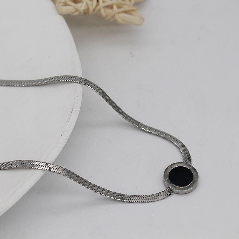 Retro Elegant Anklet with Round Zircon by Titanium Steel 18K Gold Plated or Silver Plated
