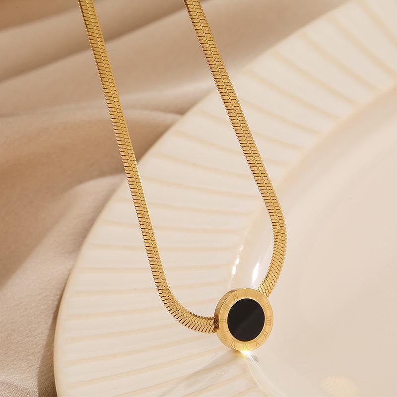 Retro Elegant Anklet with Round Zircon by Titanium Steel 18K Gold Plated or Silver Plated