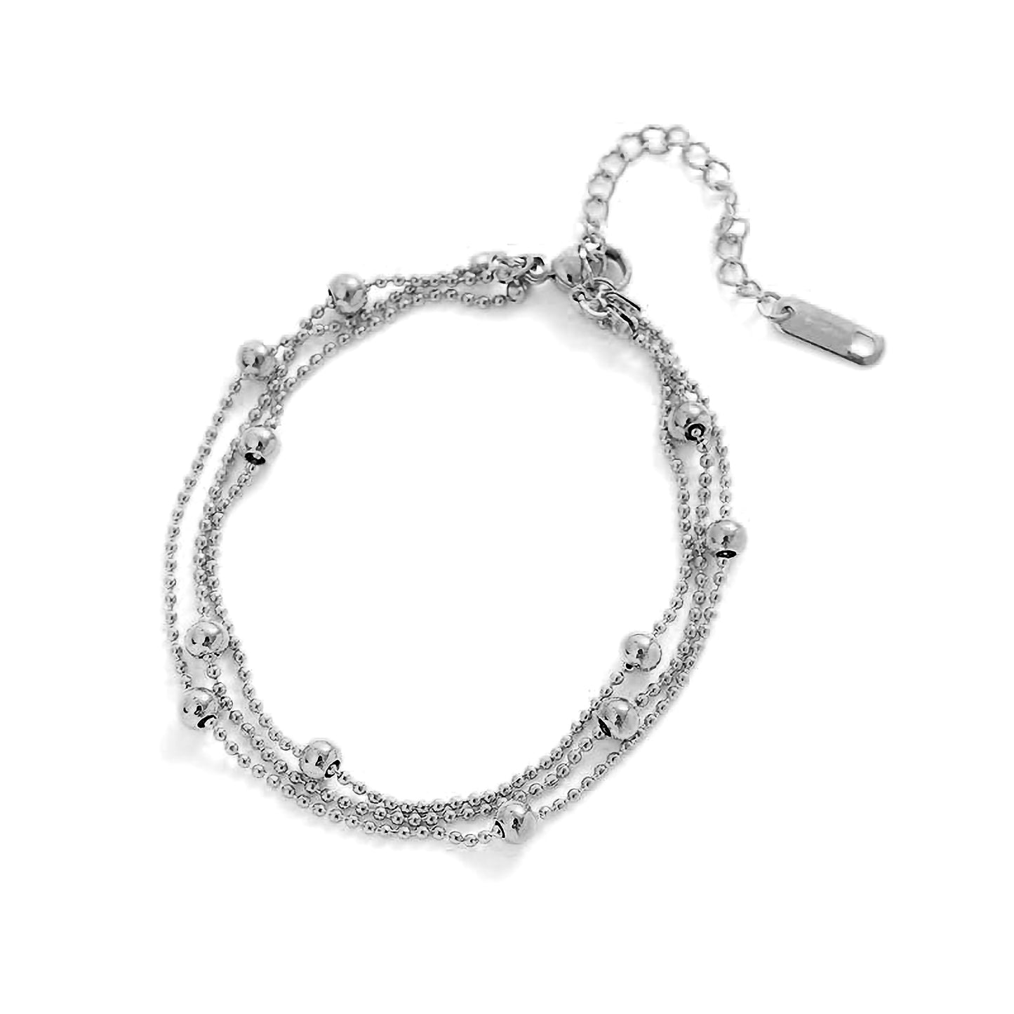 Hip-Hop Vintage Style Round, Stainless Steel, 18K Gold Plated Anklet