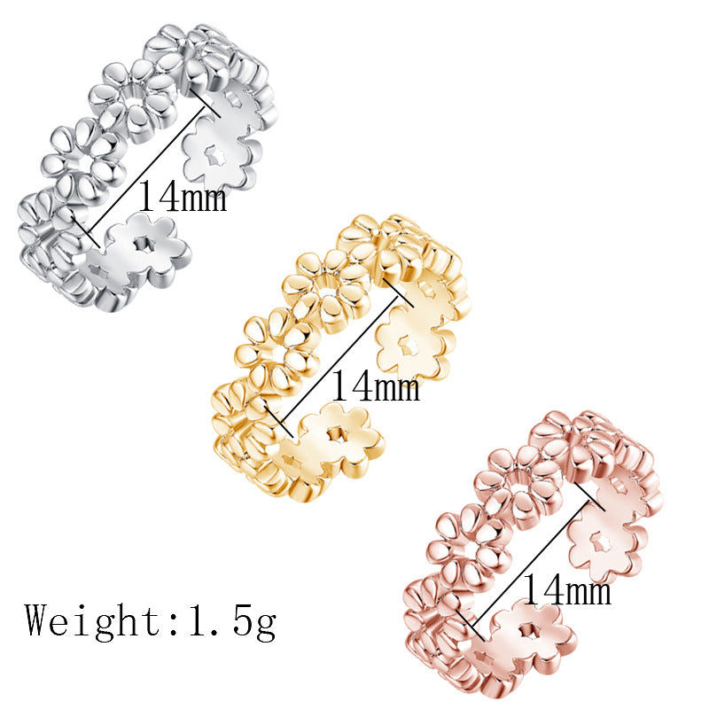 Sexy Flower Copper Foot Ring, pack of 2 pcs