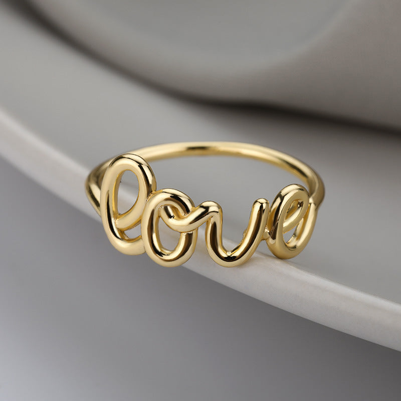 Romantic Love Copper Plating Ring