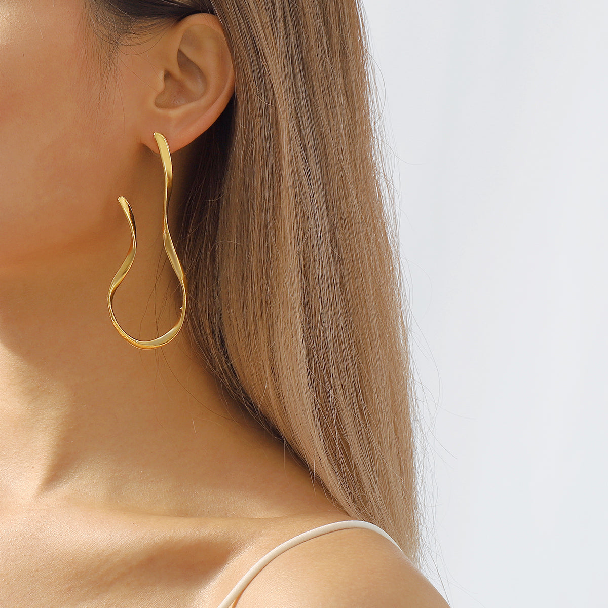 Irregular Alloy Asymmetrical Irregular Women'S Ear Studs