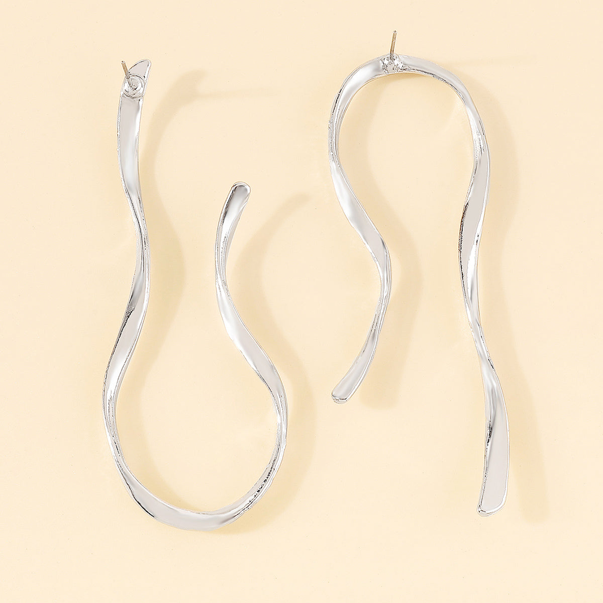 Irregular Alloy Asymmetrical Irregular Women'S Ear Studs