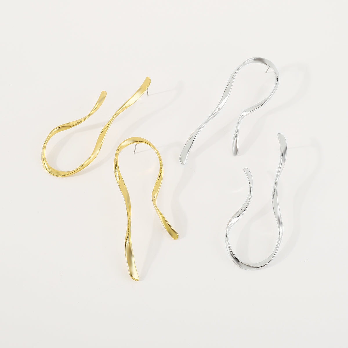 Irregular Alloy Asymmetrical Irregular Women'S Ear Studs