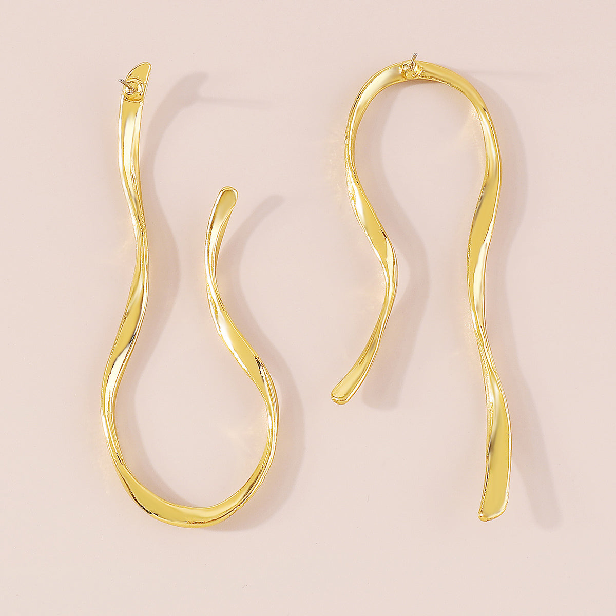 Irregular Alloy Asymmetrical Irregular Women'S Ear Studs