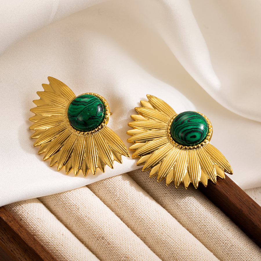 Ig Style Flower Enamel Stainless Steel Ear Studs