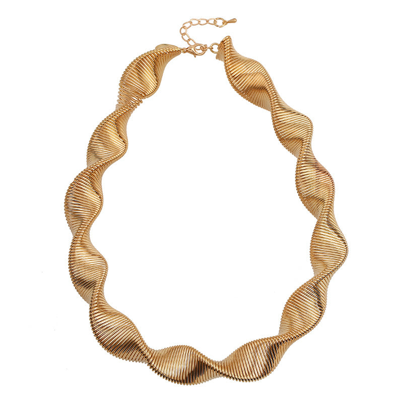 Exaggerated Geometric Iron Plating Women'S Necklace
