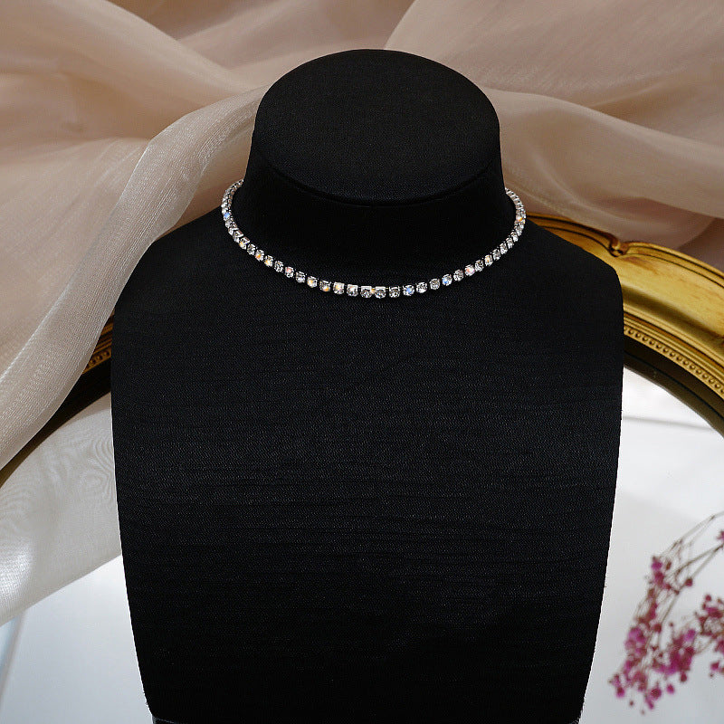 Sexy Shiny Geometric Women'S Necklace with Rhinestones