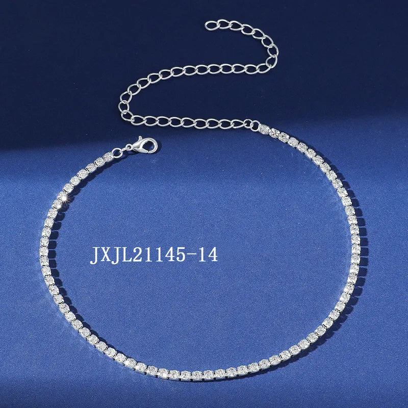 Sexy Shiny Geometric Women'S Necklace with Rhinestones