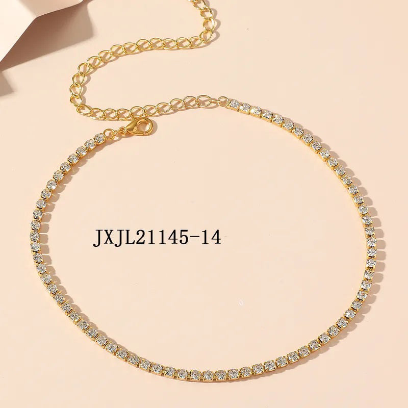 Sexy Shiny Geometric Women'S Necklace with Rhinestones