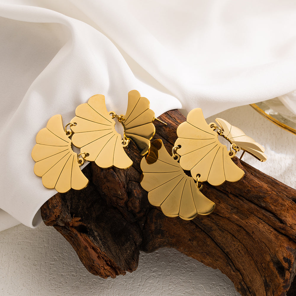 Stainless Steel 18K Gold Plated Earrings