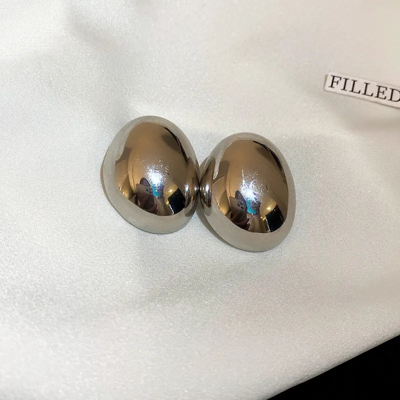 Elegant Retro Oval Irregular Ear Studs by alloy