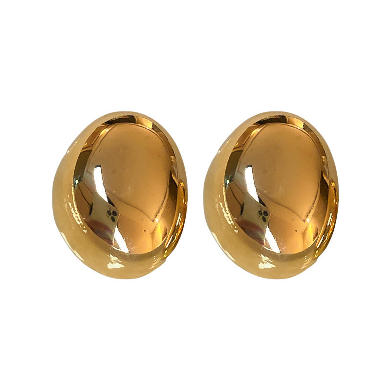 Elegant Retro Oval Irregular Ear Studs by alloy