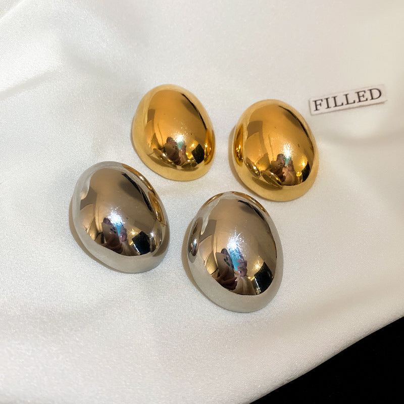 Elegant Retro Oval Irregular Ear Studs by alloy