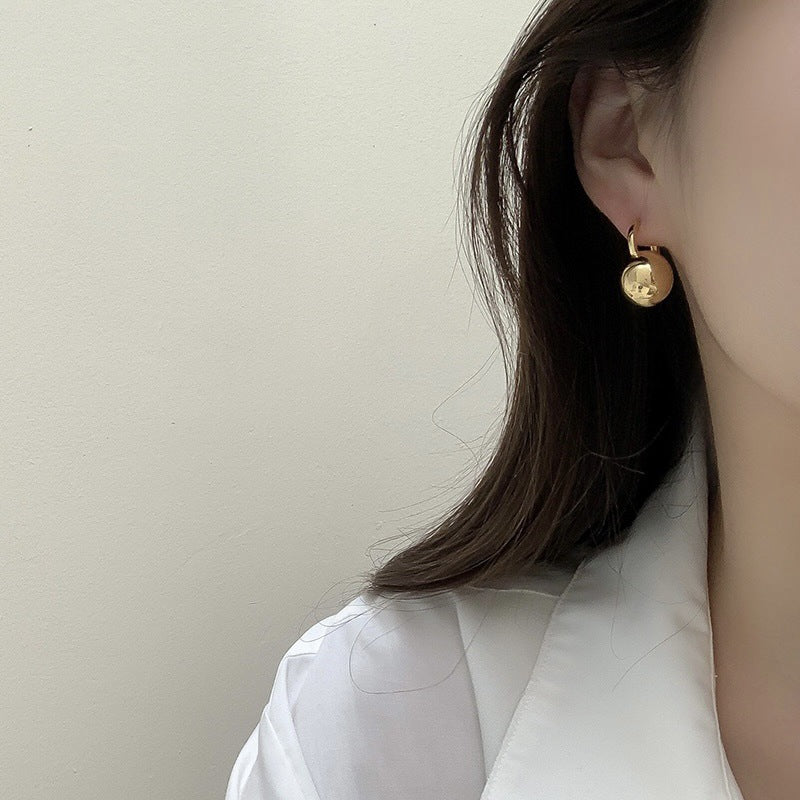 Stylish Round Copper Earrings