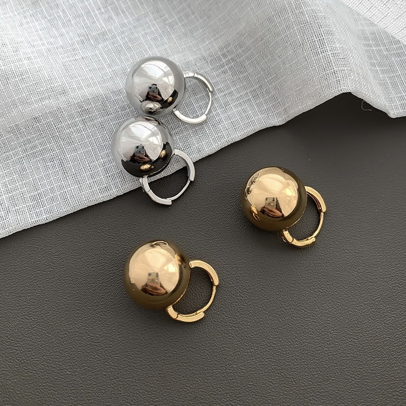 Stylish Round Copper Earrings