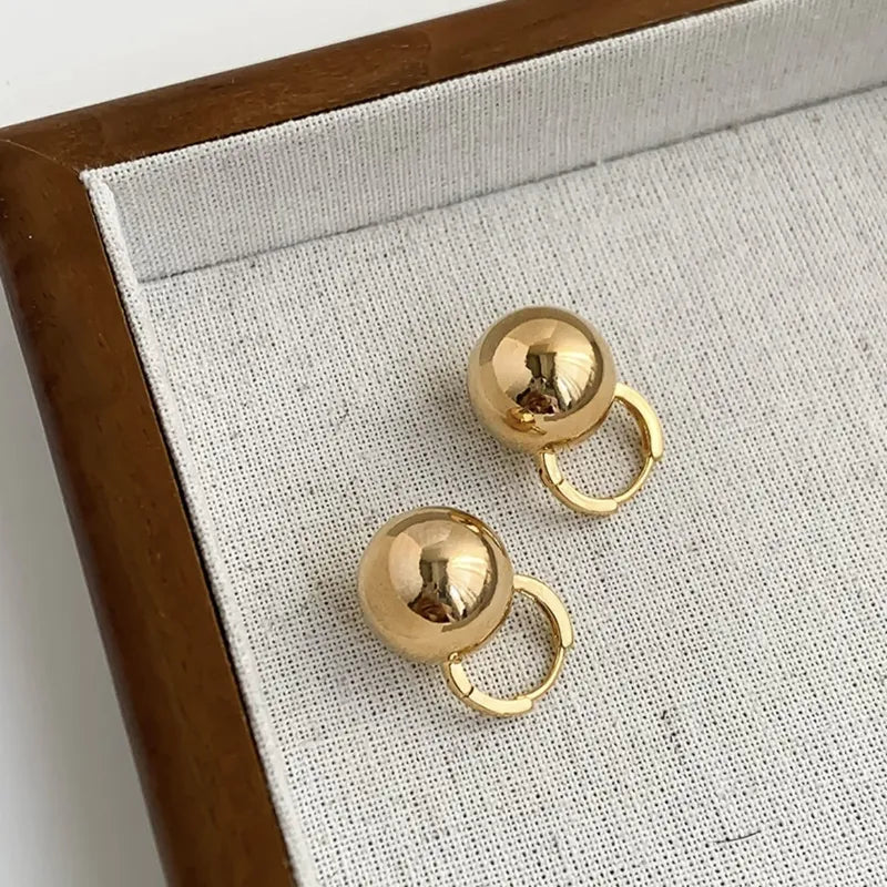 Stylish Round Copper Earrings