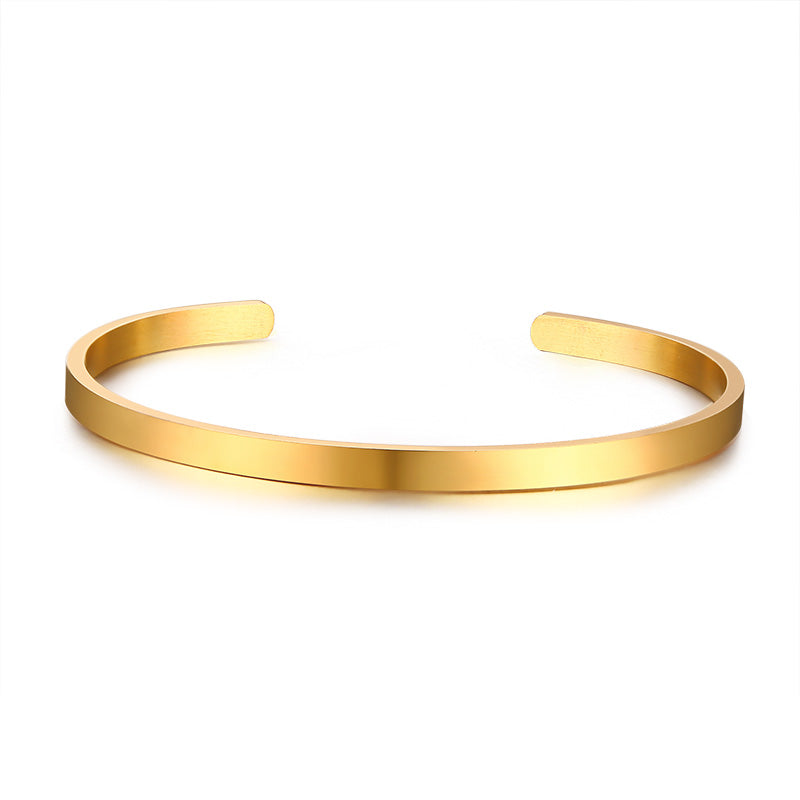 Elegant Lady Stainless Steel 18K Gold Plated Bangle