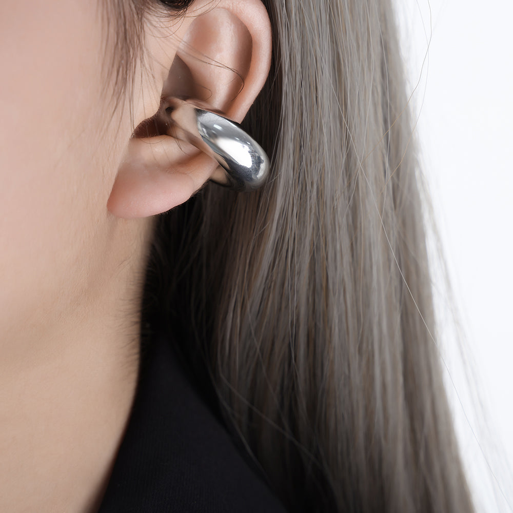 Titanium Steel 18K Gold Plated Ear Cuffs