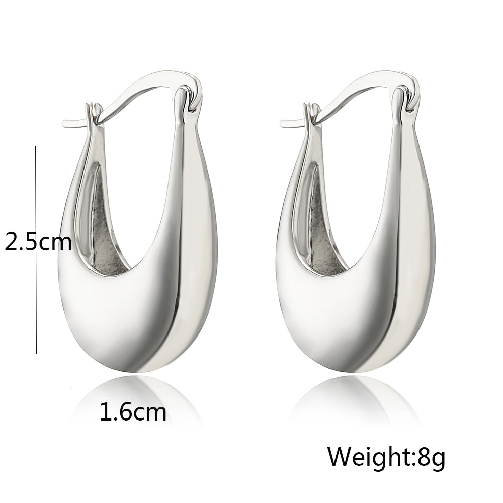 Simple Style Commute Geometric Plating Copper 18K Gold Plated Earrings