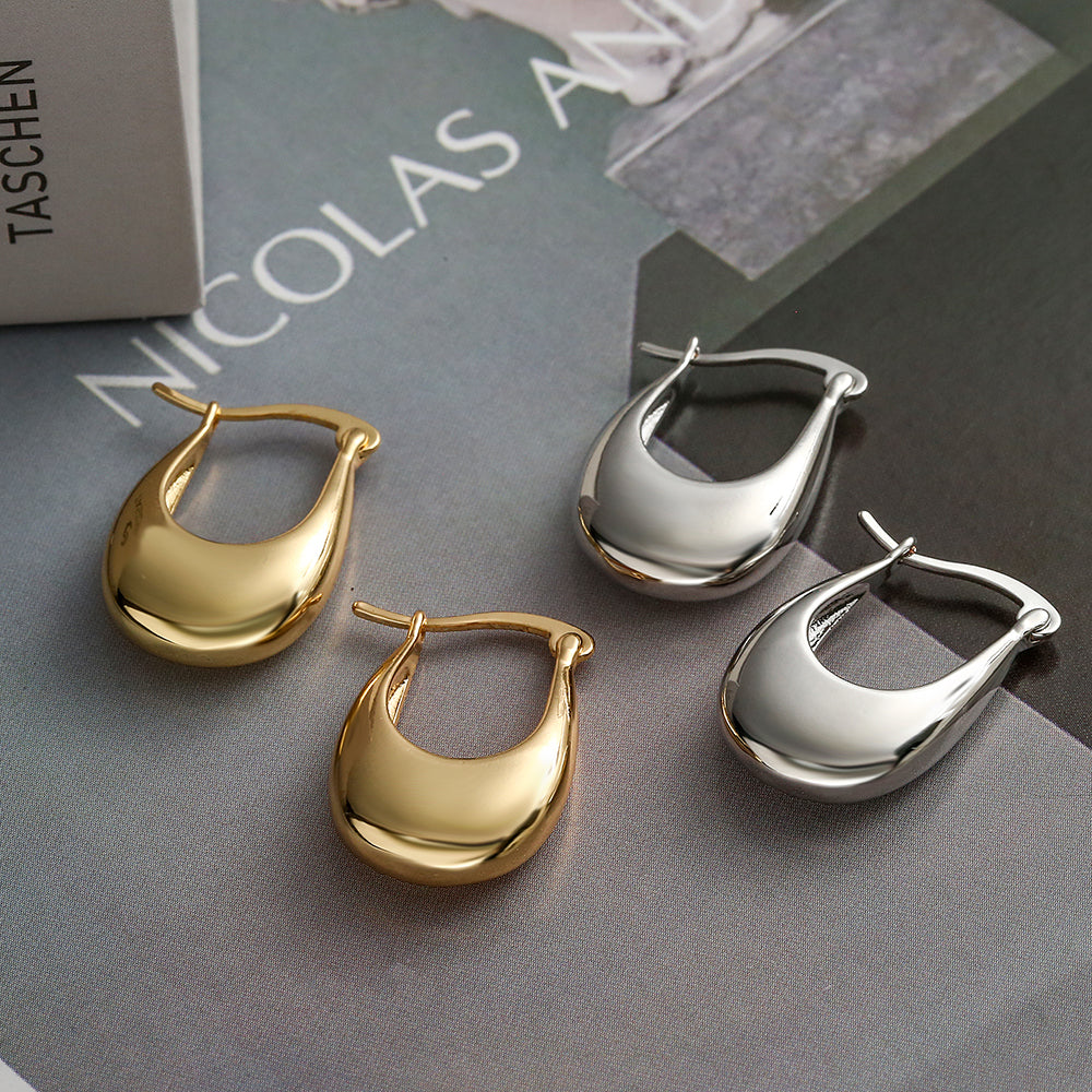 Simple Style Commute Geometric Plating Copper 18K Gold Plated Earrings