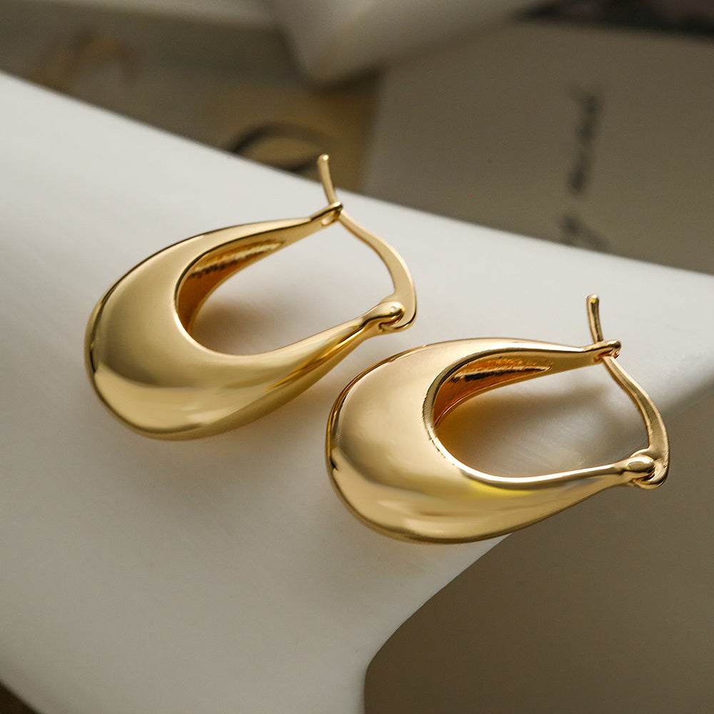 Simple Style Commute Geometric Plating Copper 18K Gold Plated Earrings