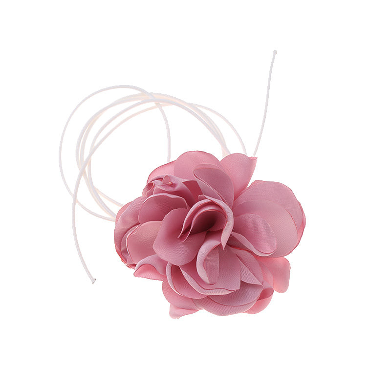 Elegant Women's Necklace with Cloth Flower