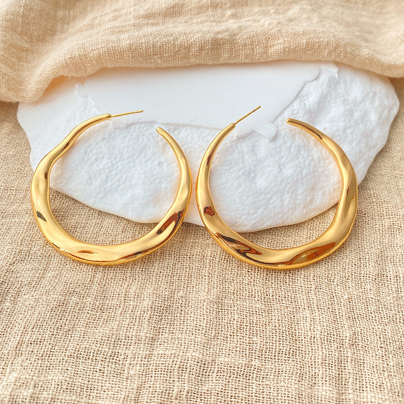 Irregular Copper Hoops