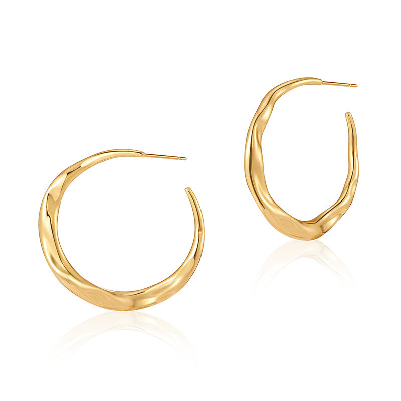 Irregular Copper Hoops