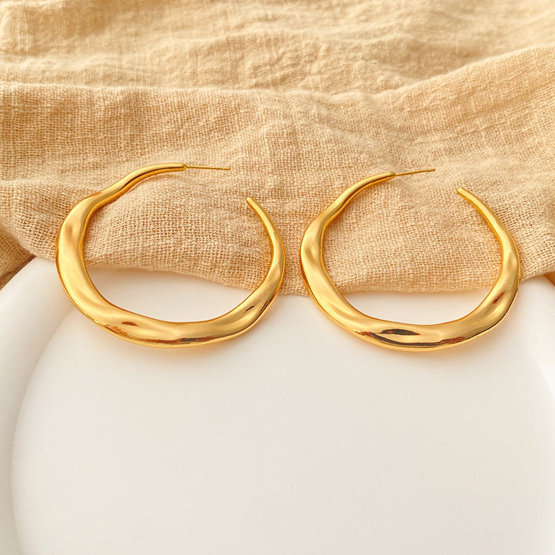 Irregular Copper Hoops