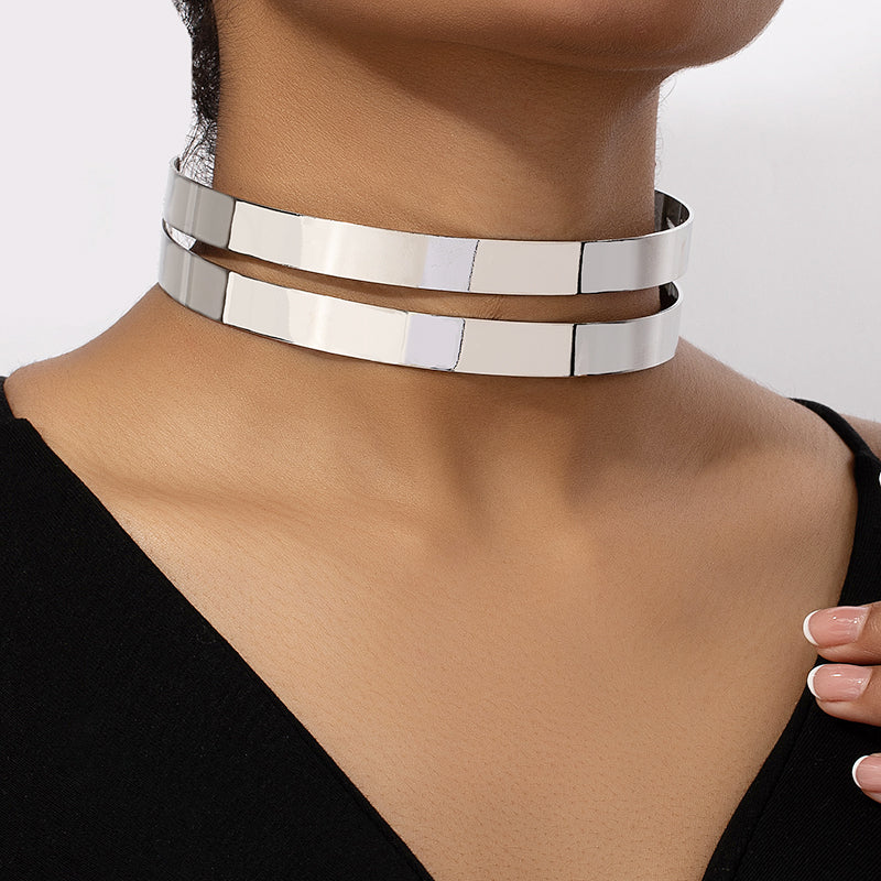 Original Design Hip-Hop punk, geometric unisex choker by alloy