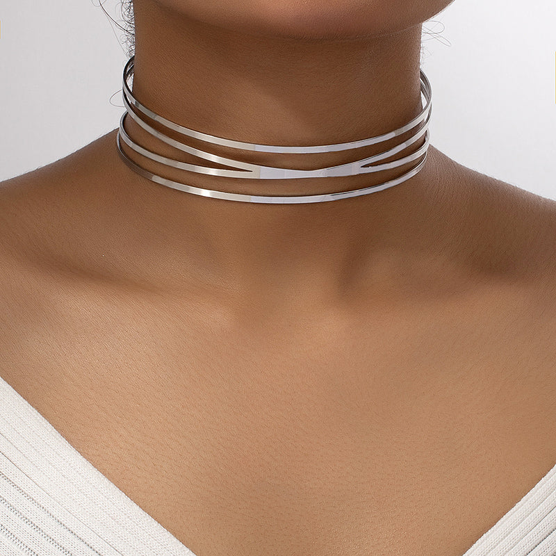 Hip-Hop Punk Geometric Plating Women's Choker by alloy