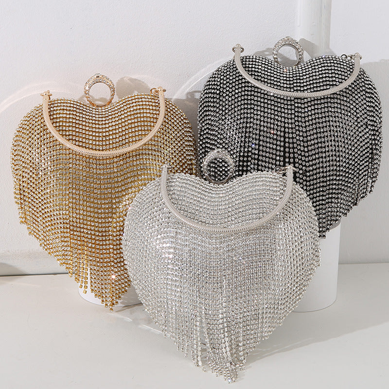 Tassel Heart-shaped Evening Bags
