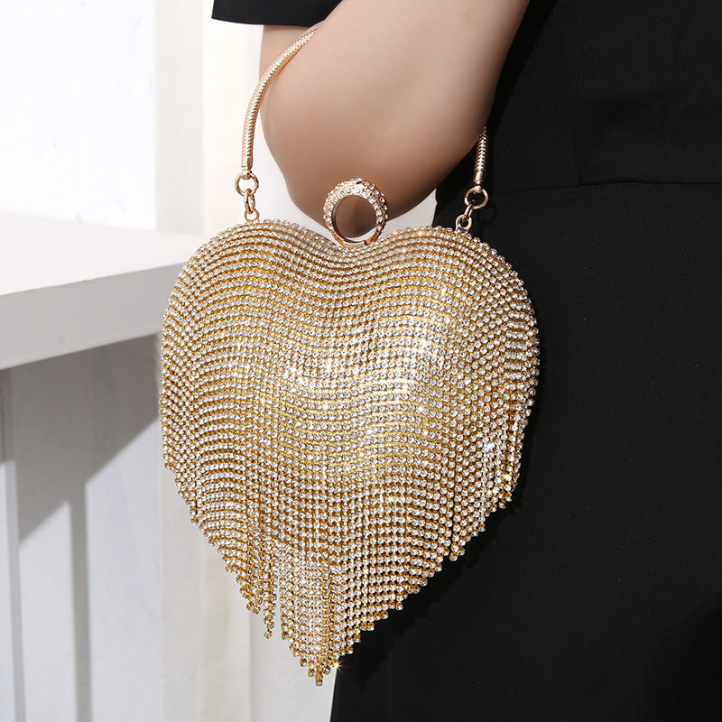 Tassel Heart-shaped Evening Bags