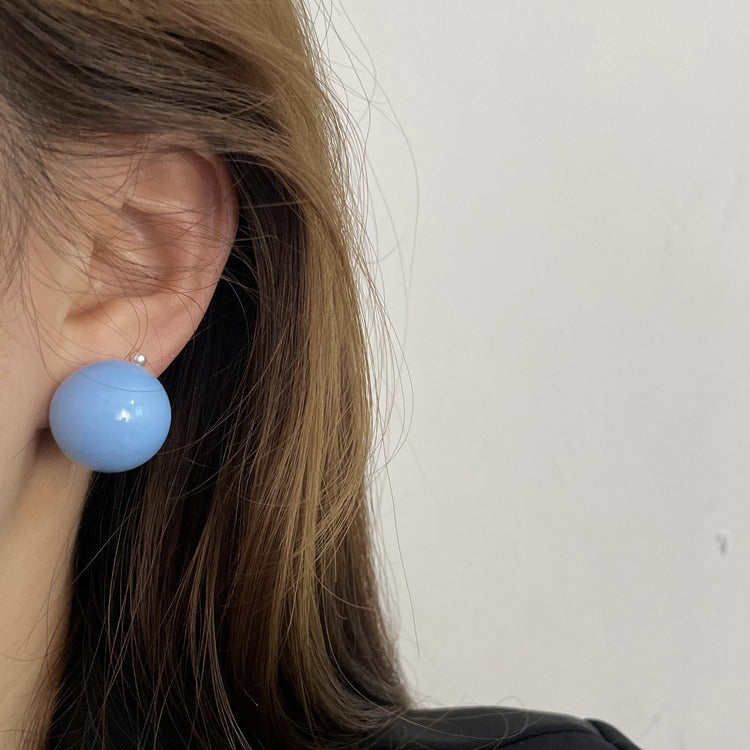 Acrylic Ball Earrings