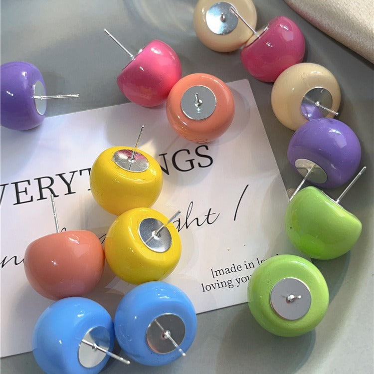 Acrylic Ball Earrings