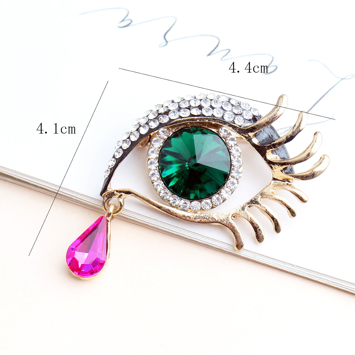 Shiny Evil Eye Alloy Inlay Crystal Rhinestones Unisex Brooches