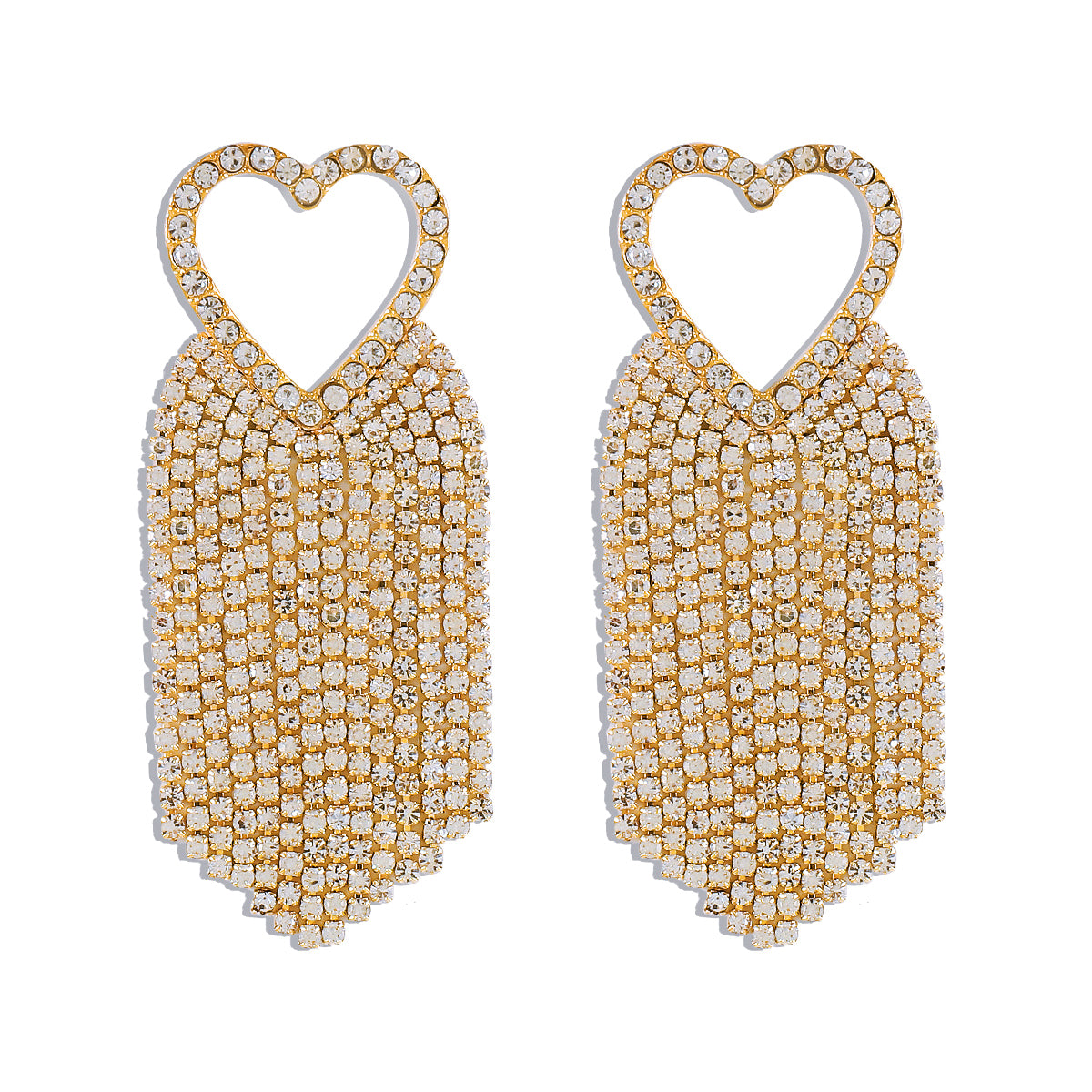 Heart drop earrings