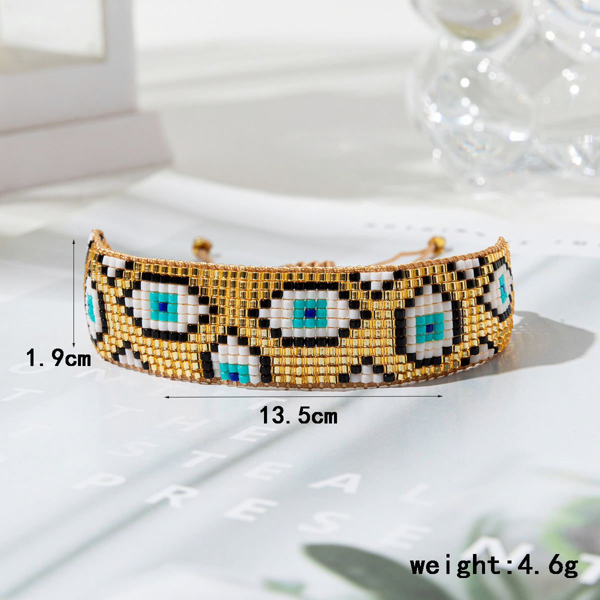 Vintage Style Devil's Eye Palm Glass Handmade Women's Bracelets