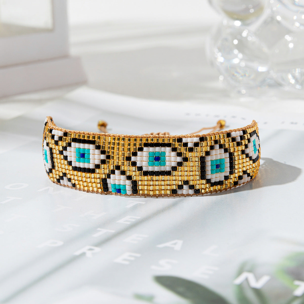 Vintage Style Devil's Eye Palm Glass Handmade Women's Bracelets